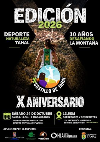 Cartel de X EDICIÓN CXM “ CASTILLO de TAHAL”