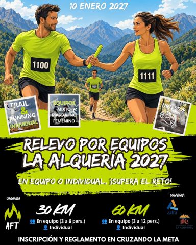 Cartel de RELEVOS POR EQUIPOS ''LA ALQUERÍA 2027''